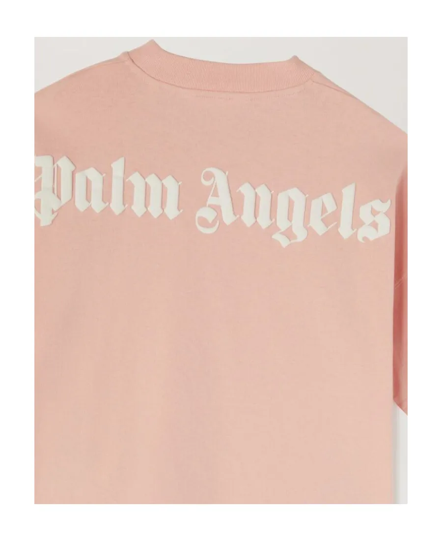 Palm Angels Kids Logo Printed Crewneck T-Shirt