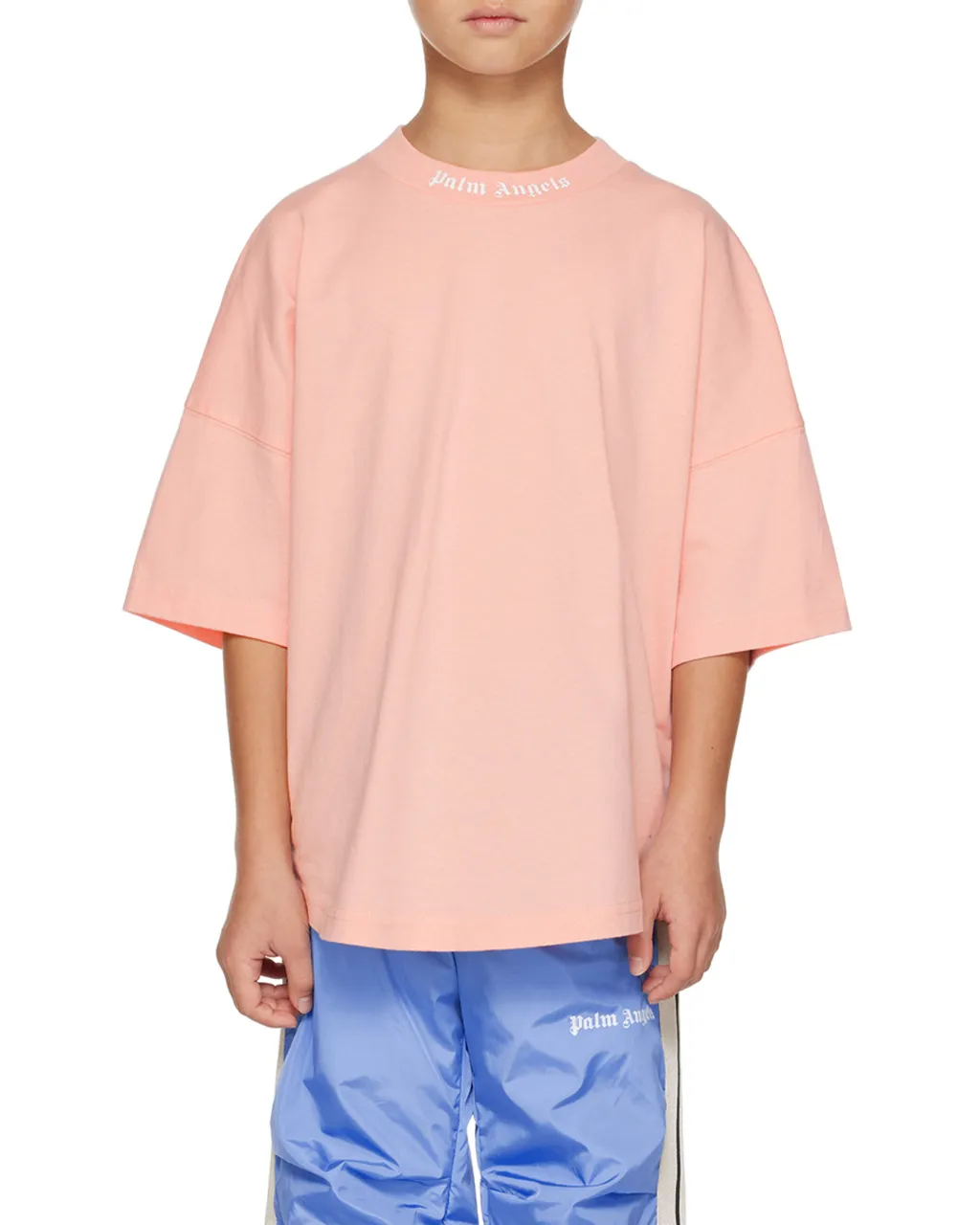Palm Angels Kids Logo Printed Crewneck T-Shirt