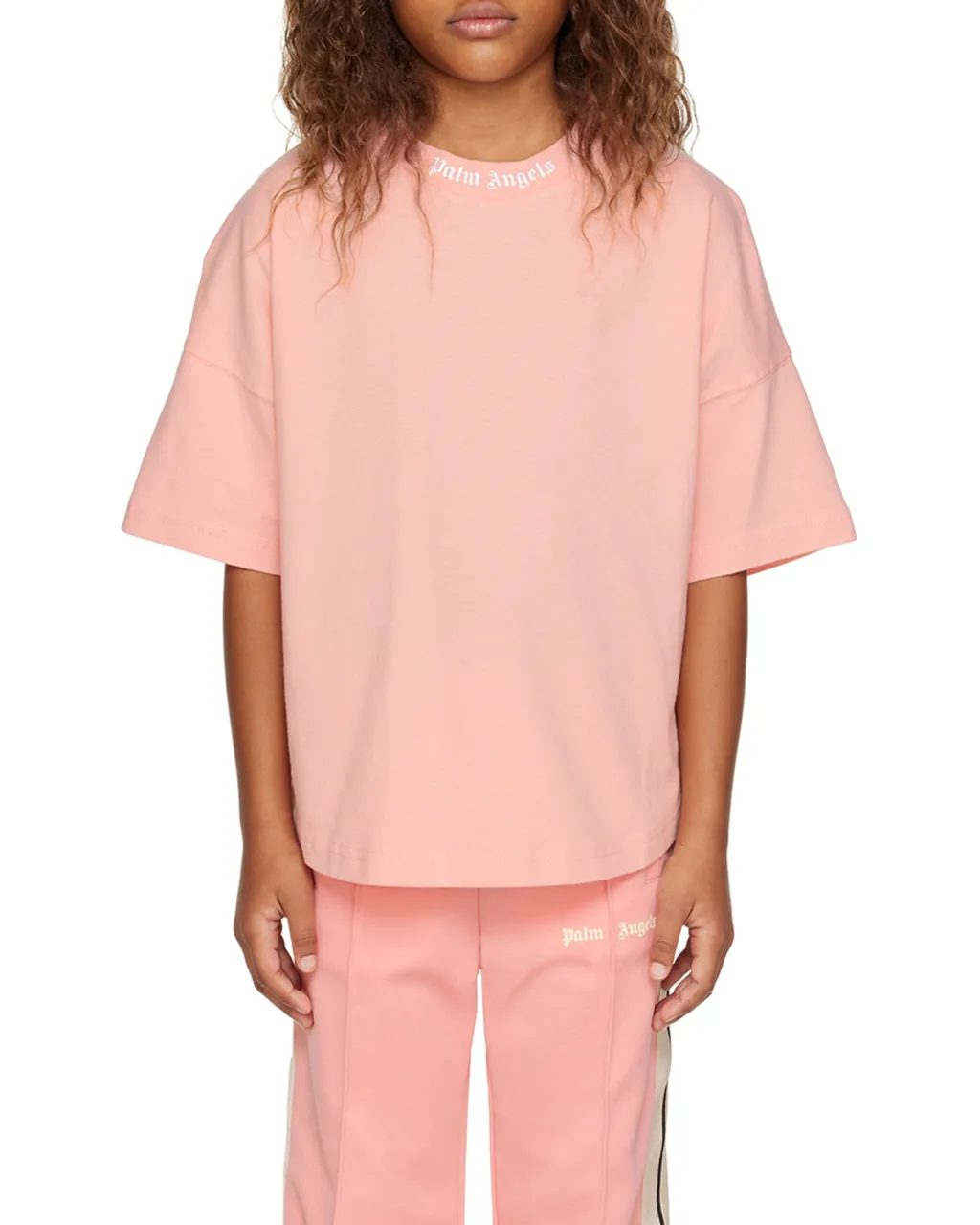 Palm Angels Kids Logo Printed Crewneck T-Shirt
