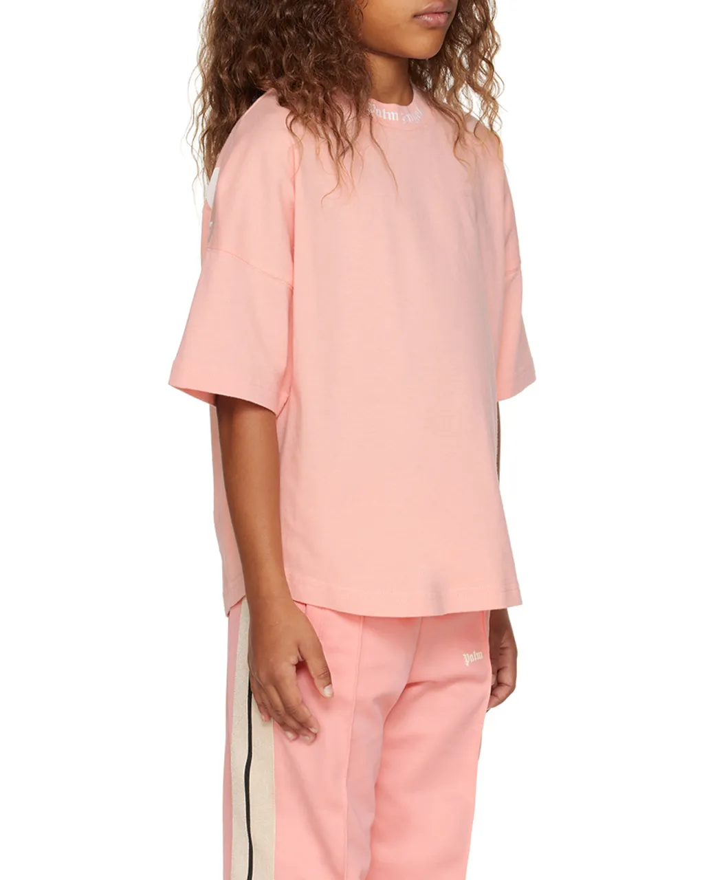 Palm Angels Kids Logo Printed Crewneck T-Shirt