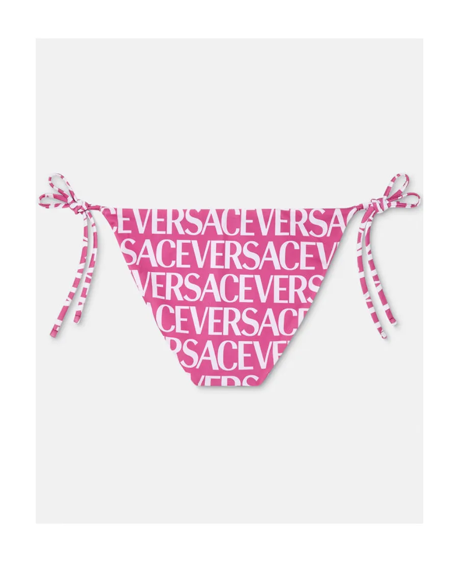 Logo-Print Tie-Fastening Bikini Bottoms