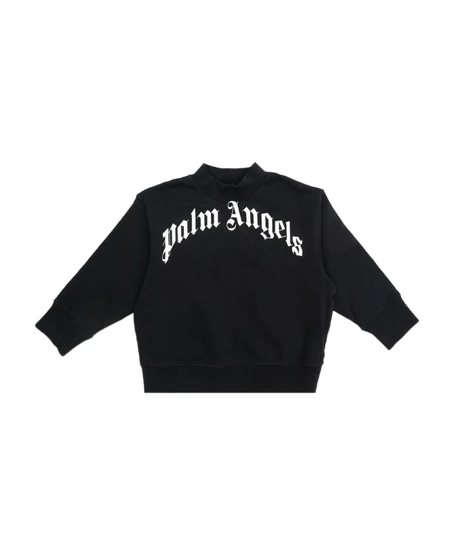 Palm Angels Kids Logo Printed Crewneck Sweatshirt