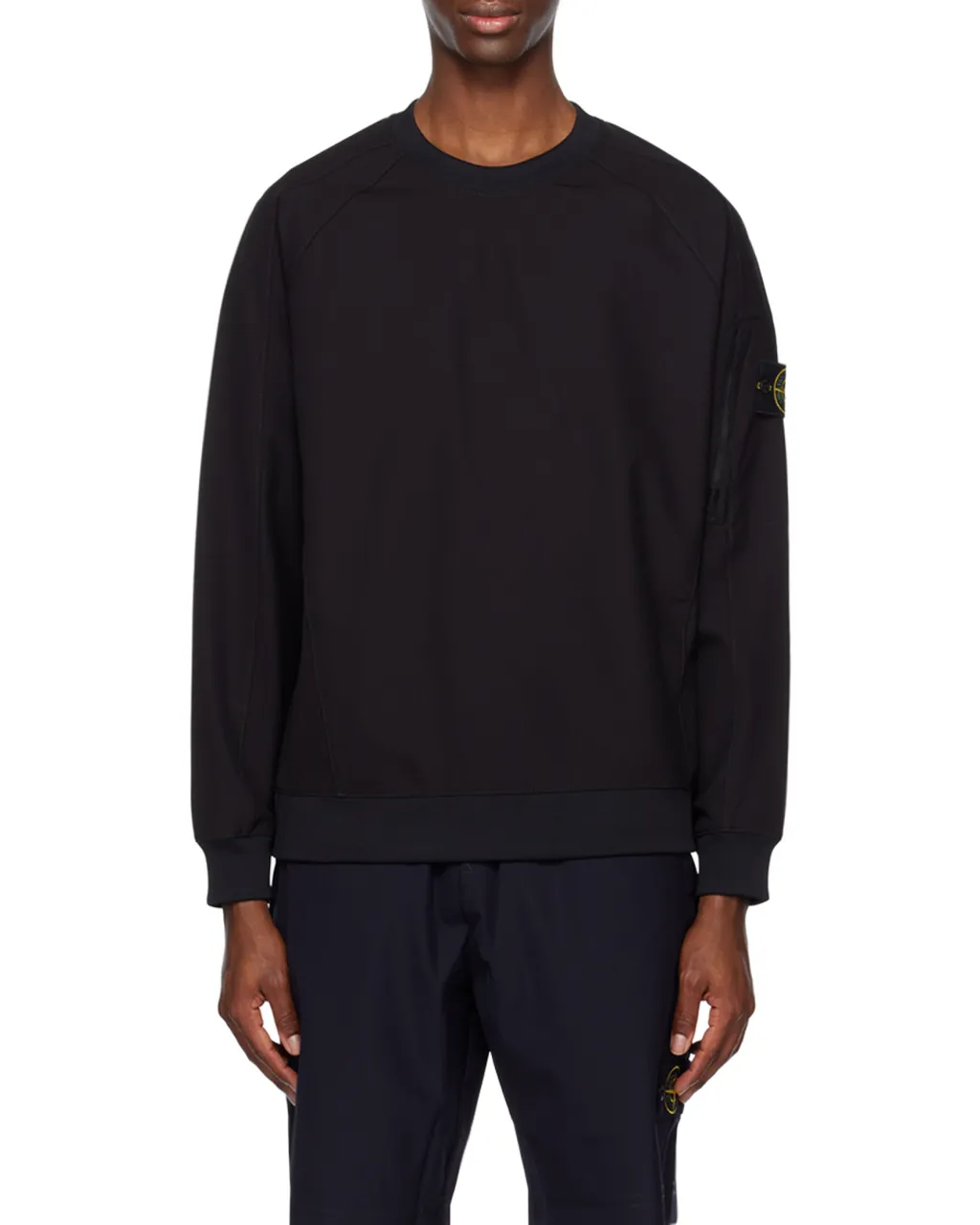 Compass-Motif Long-Sleeved Sweatshirt