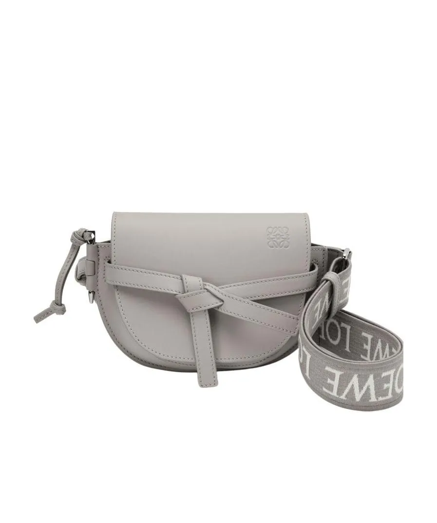 Mini Gate Dual Bag In Soft Calfskin And Jacquard