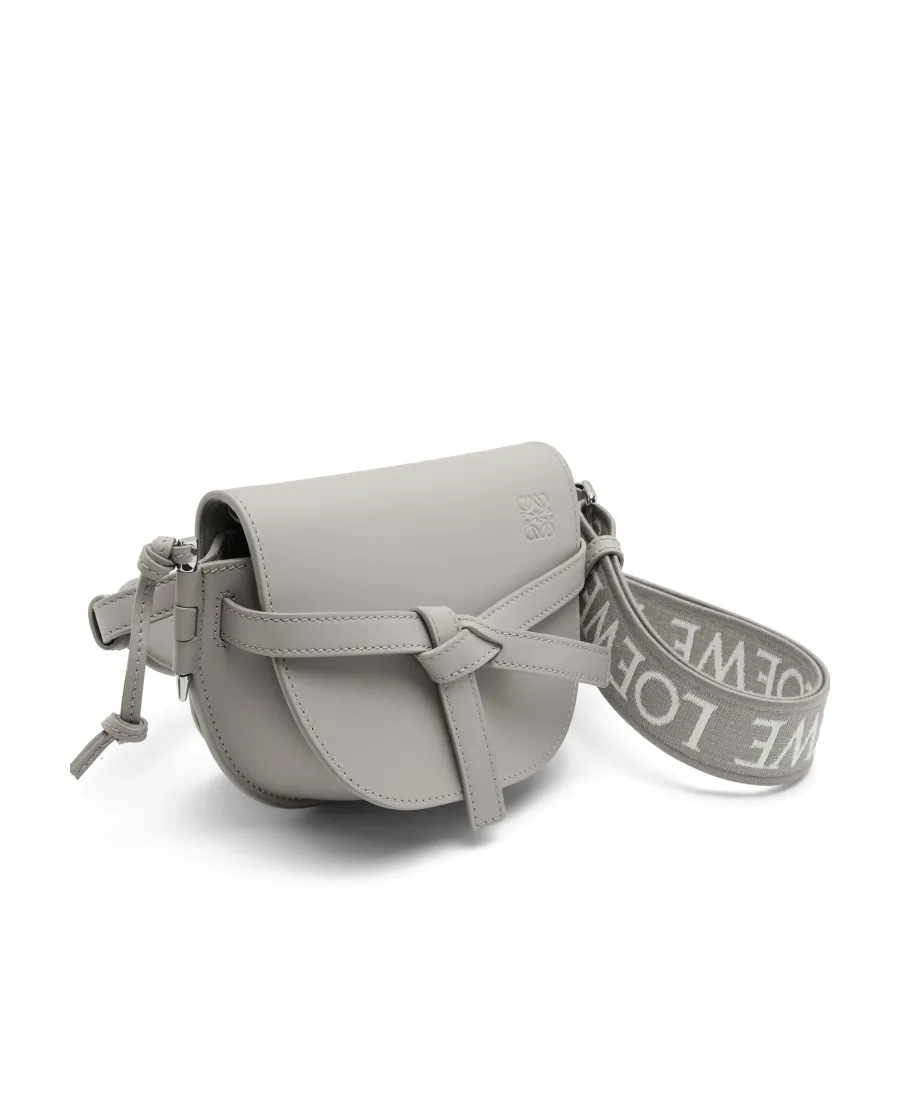 Mini Gate Dual Bag In Soft Calfskin And Jacquard