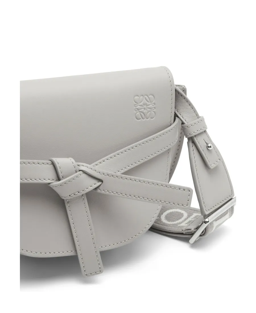 Mini Gate Dual Bag In Soft Calfskin And Jacquard