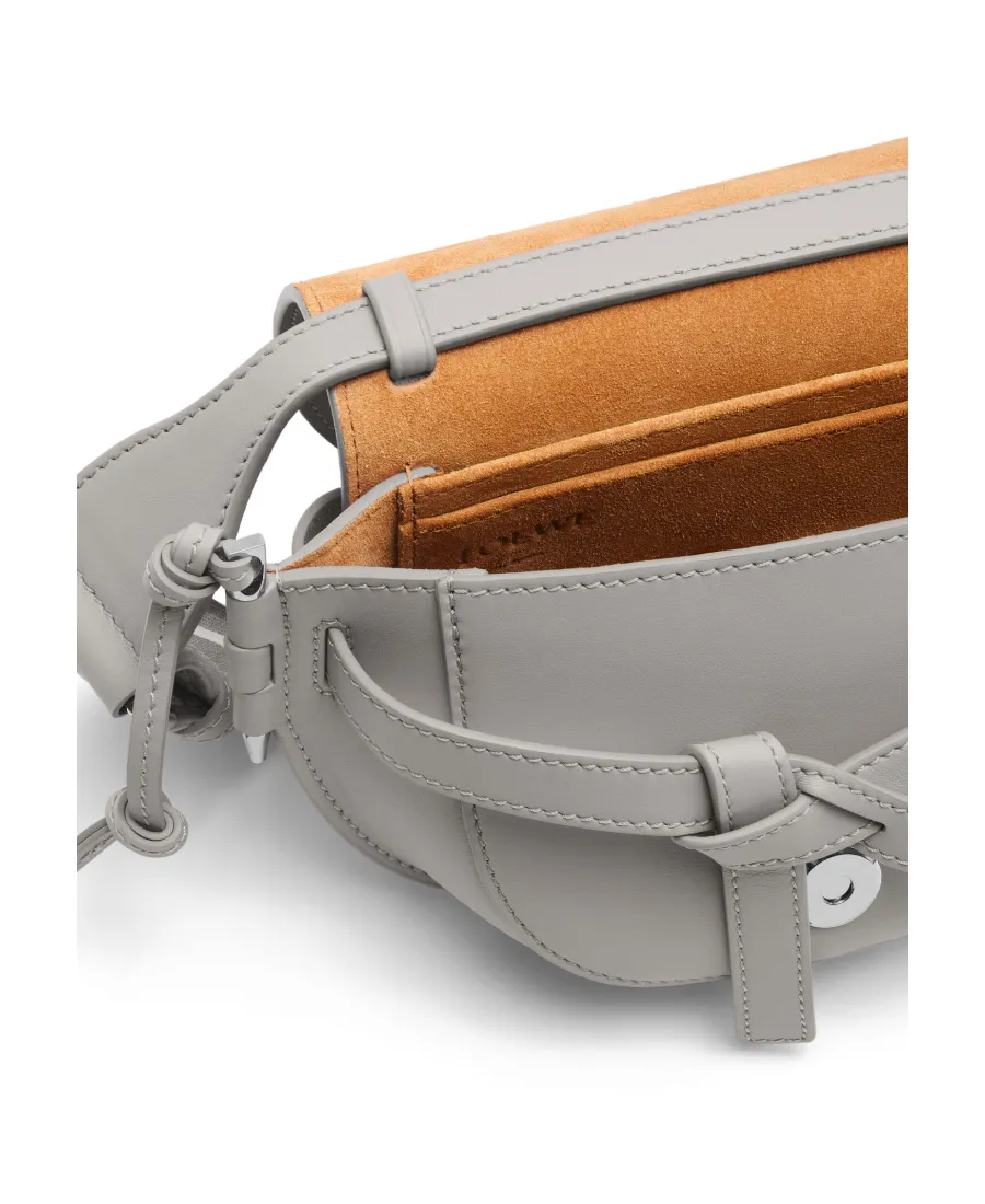 Mini Gate Dual Bag In Soft Calfskin And Jacquard