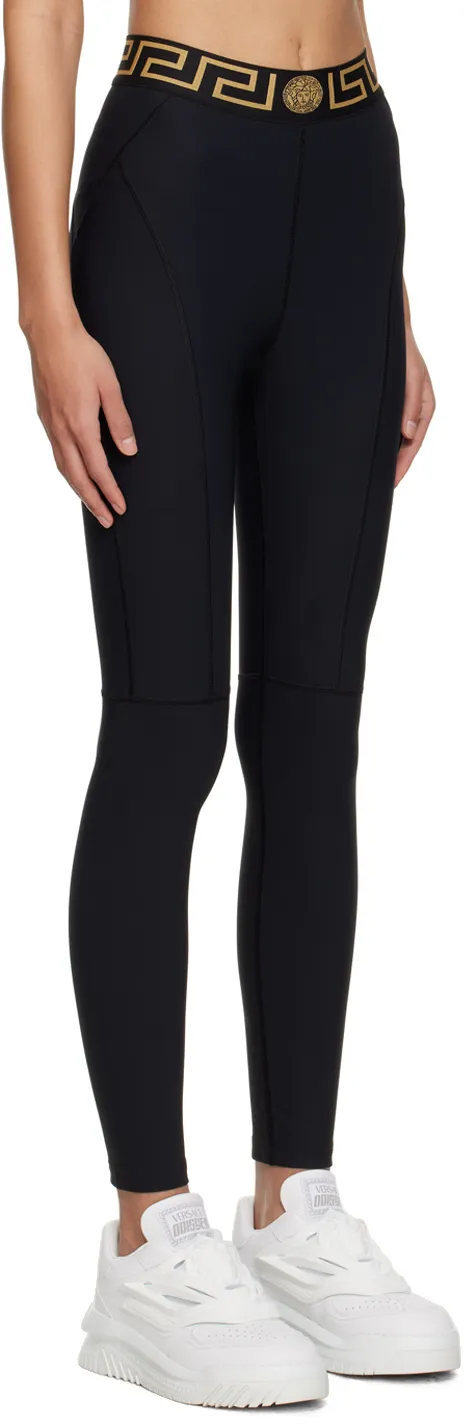Versace La Greca Printed Waistband Leggings