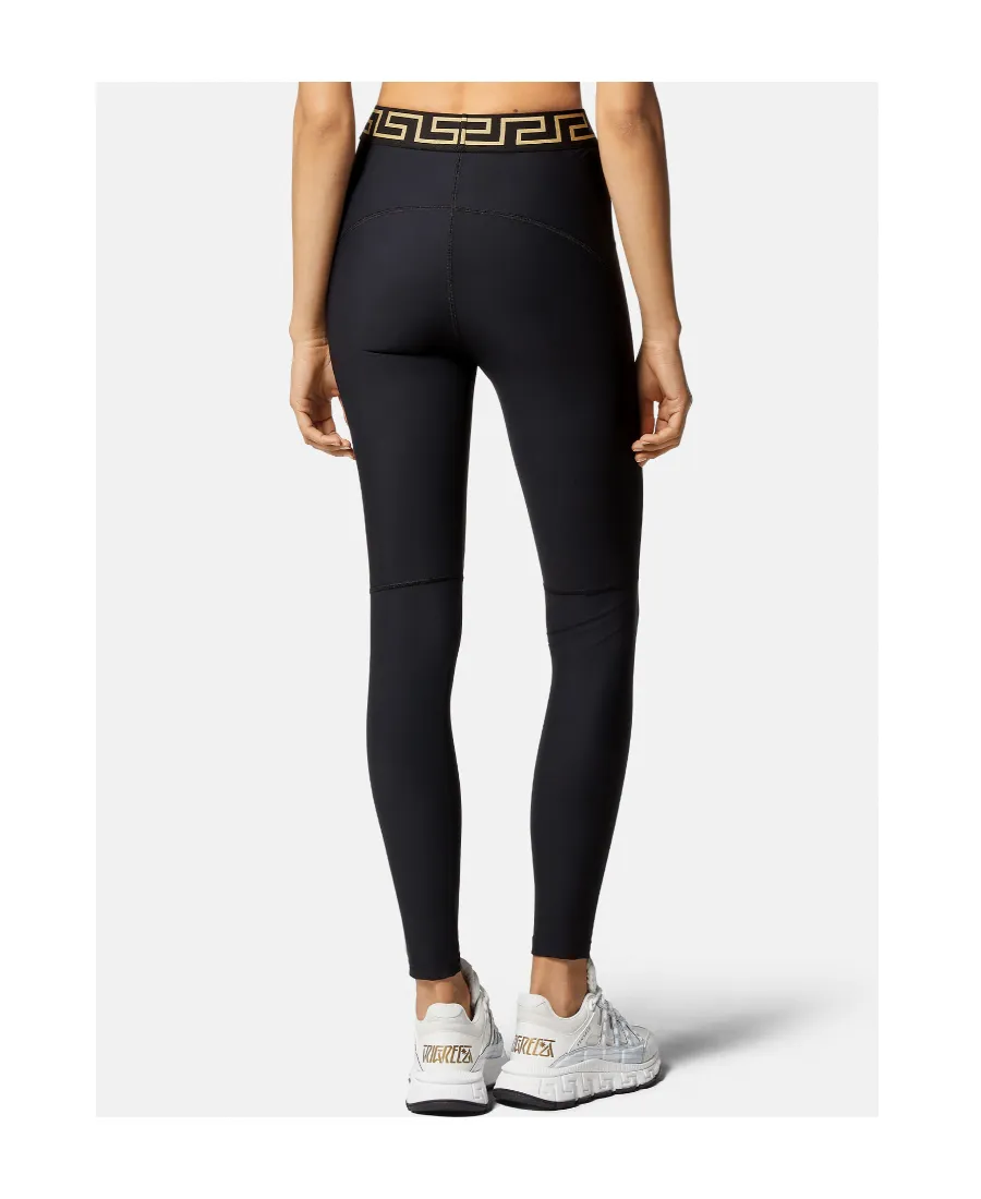 Versace La Greca Printed Waistband Leggings
