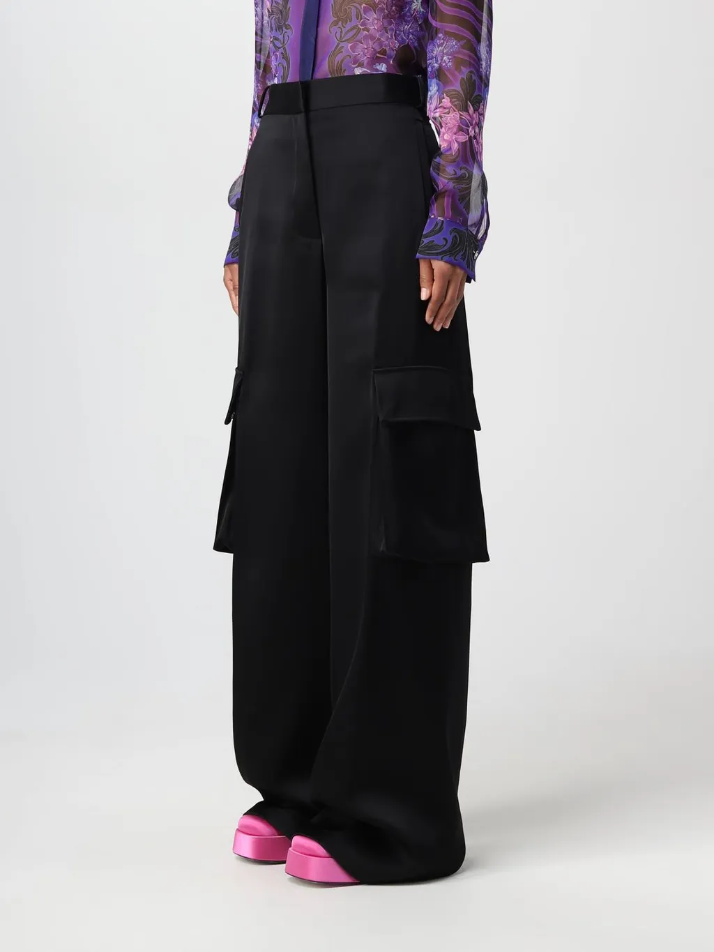 Versace Straight Leg Tailored Pants