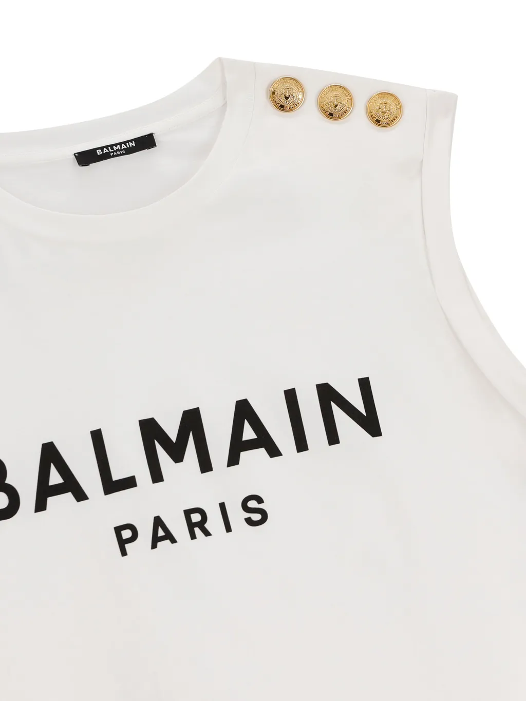 Balmain Logo Printed Sleeveless Tank Top