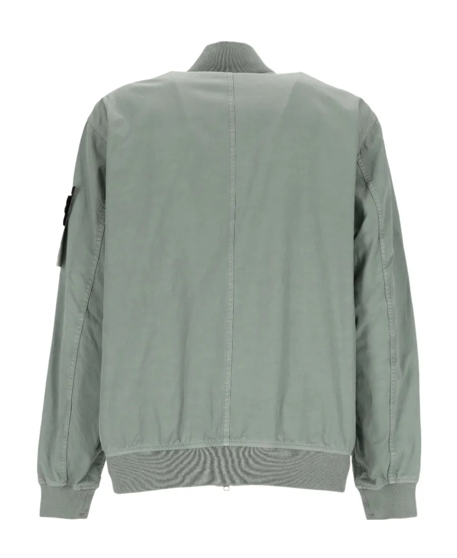 Stone Island Logo-Patch Zipped Bomber Jacket