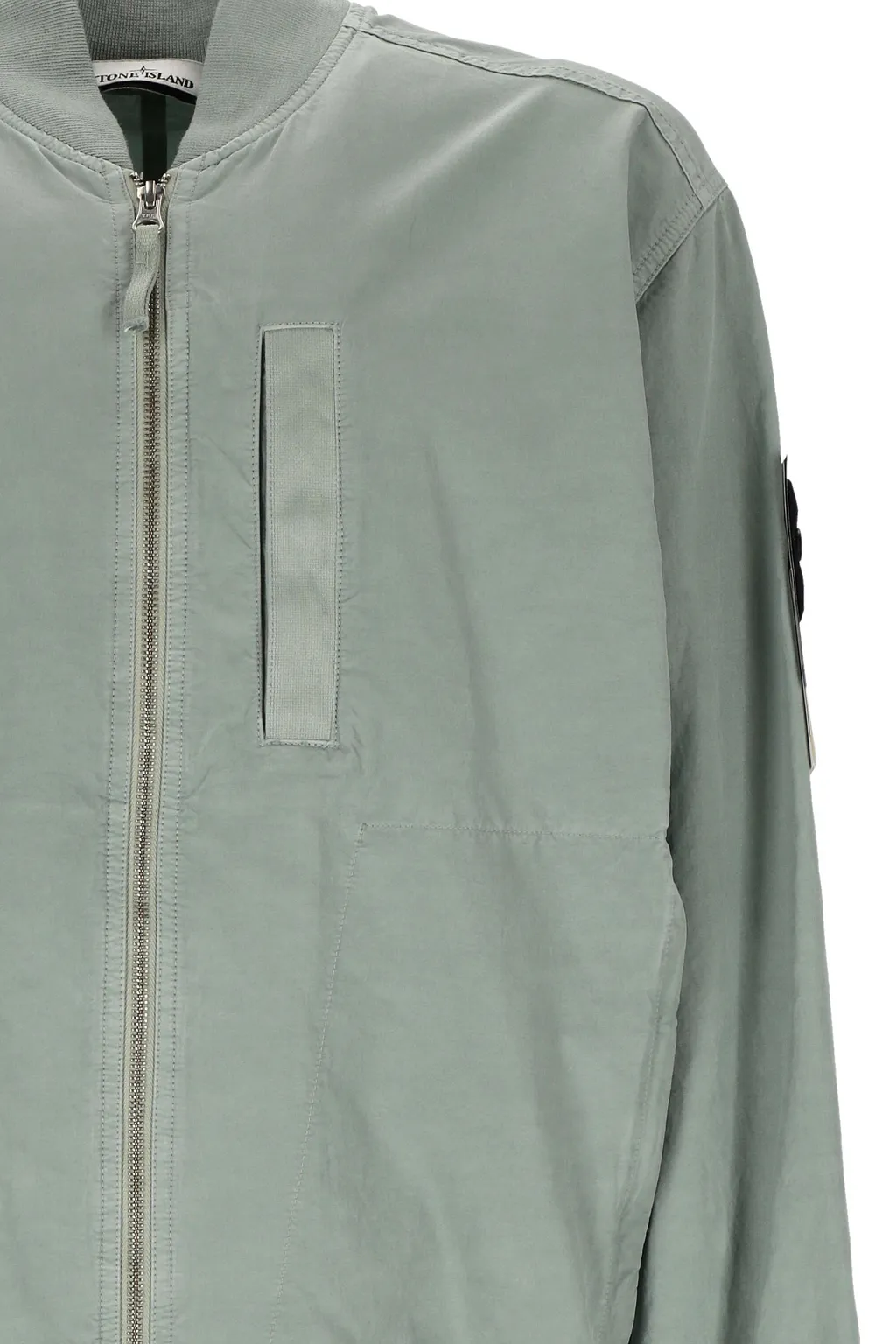 Stone Island Logo-Patch Zipped Bomber Jacket