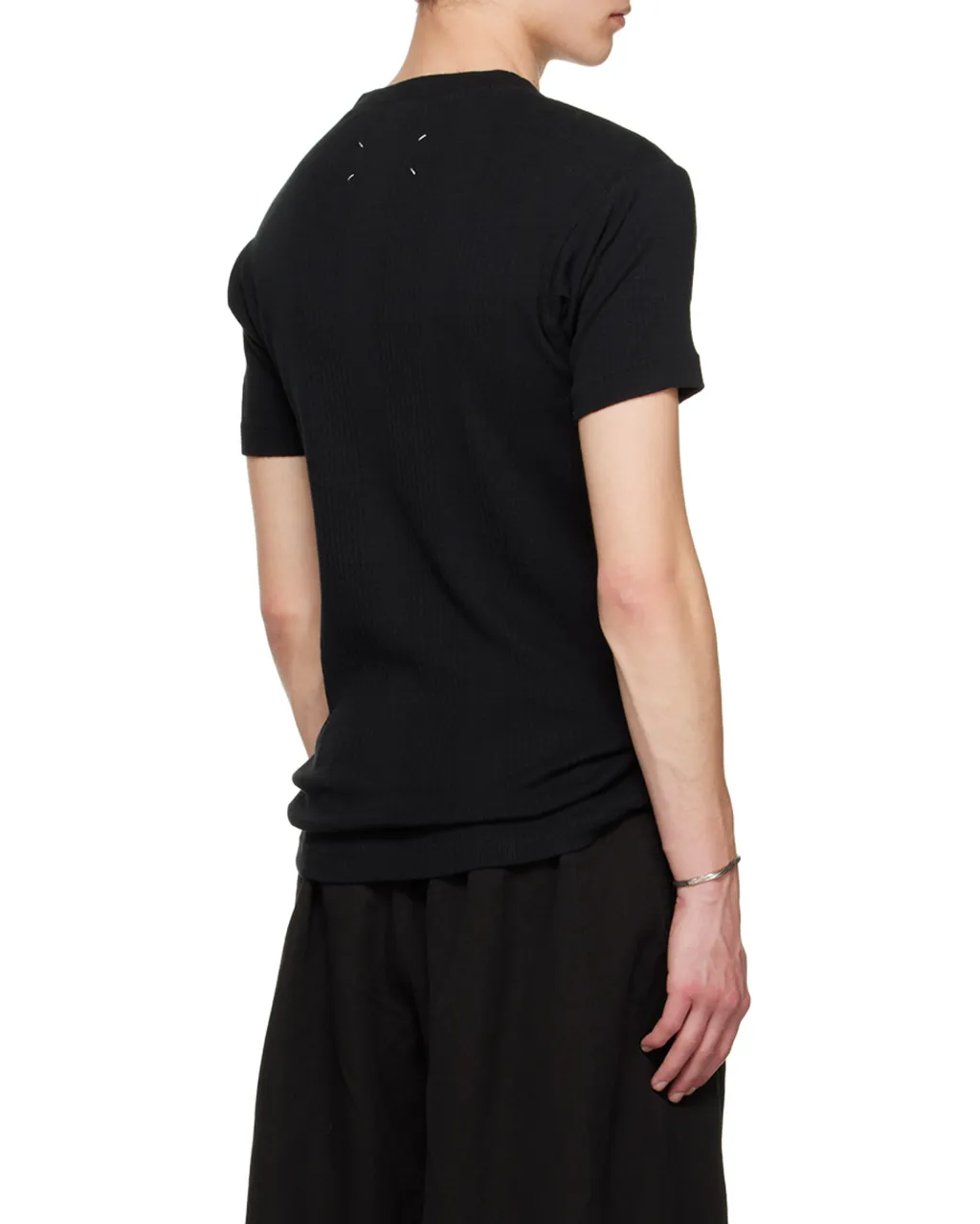 Maison Margiela Logo Patch Knitted T-Shirt