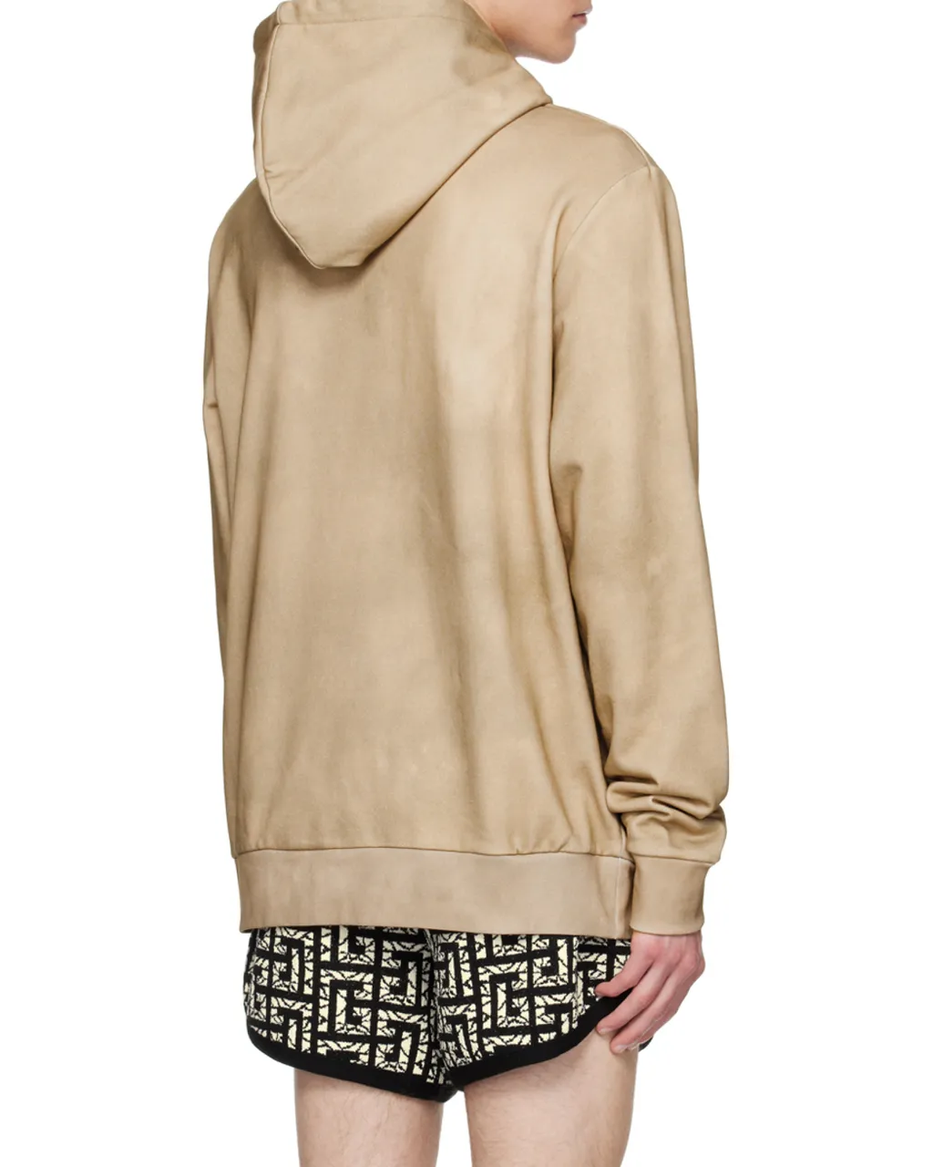 Balmain Desert Logo Printed Drawstring Hoodie