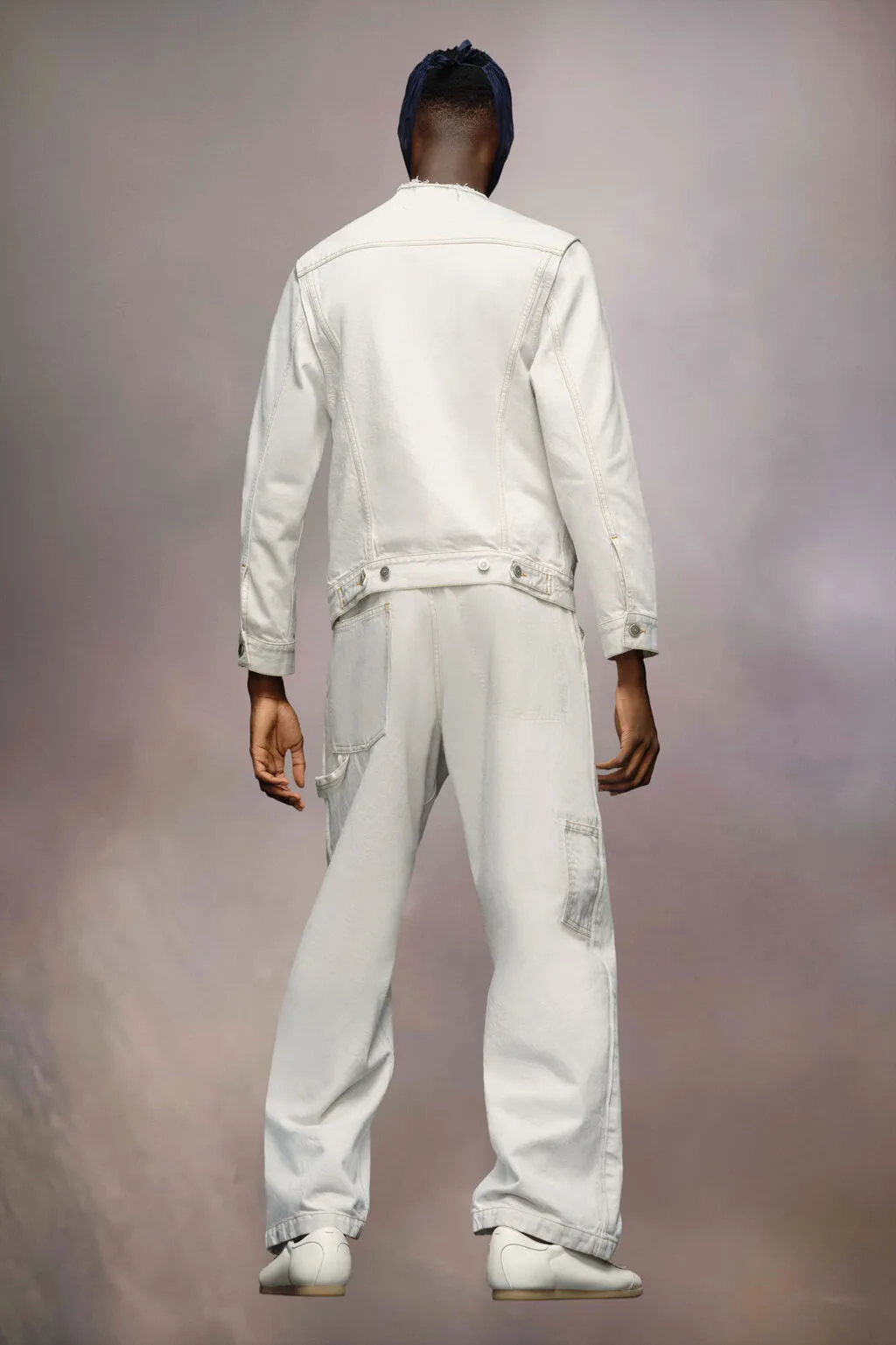 Maison Margiela Collarless Buttoned Denim Jacket