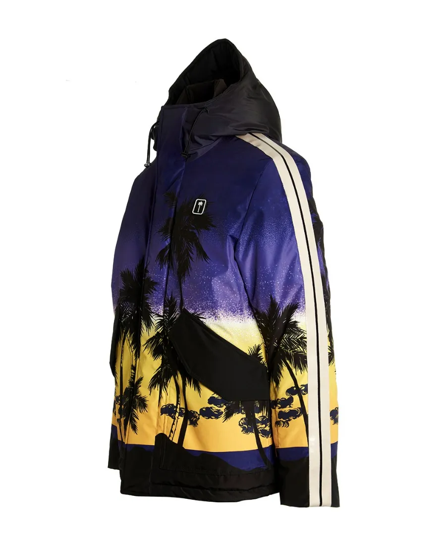 Sunset-Print Hooded Jacket