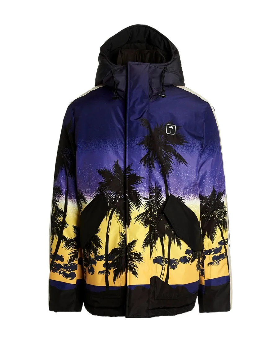 Sunset-Print Hooded Jacket