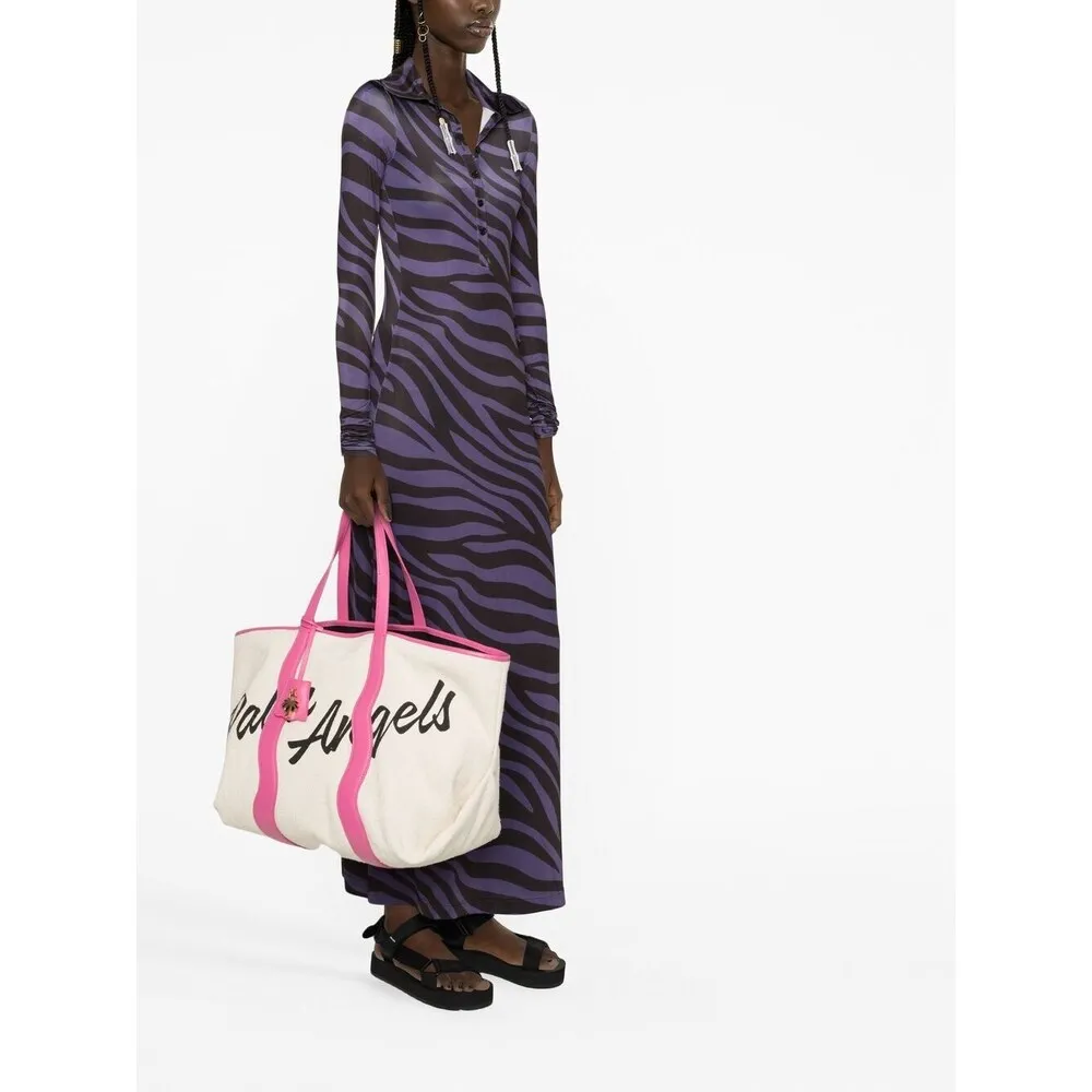 Logo-Print Canvas Tote Bag