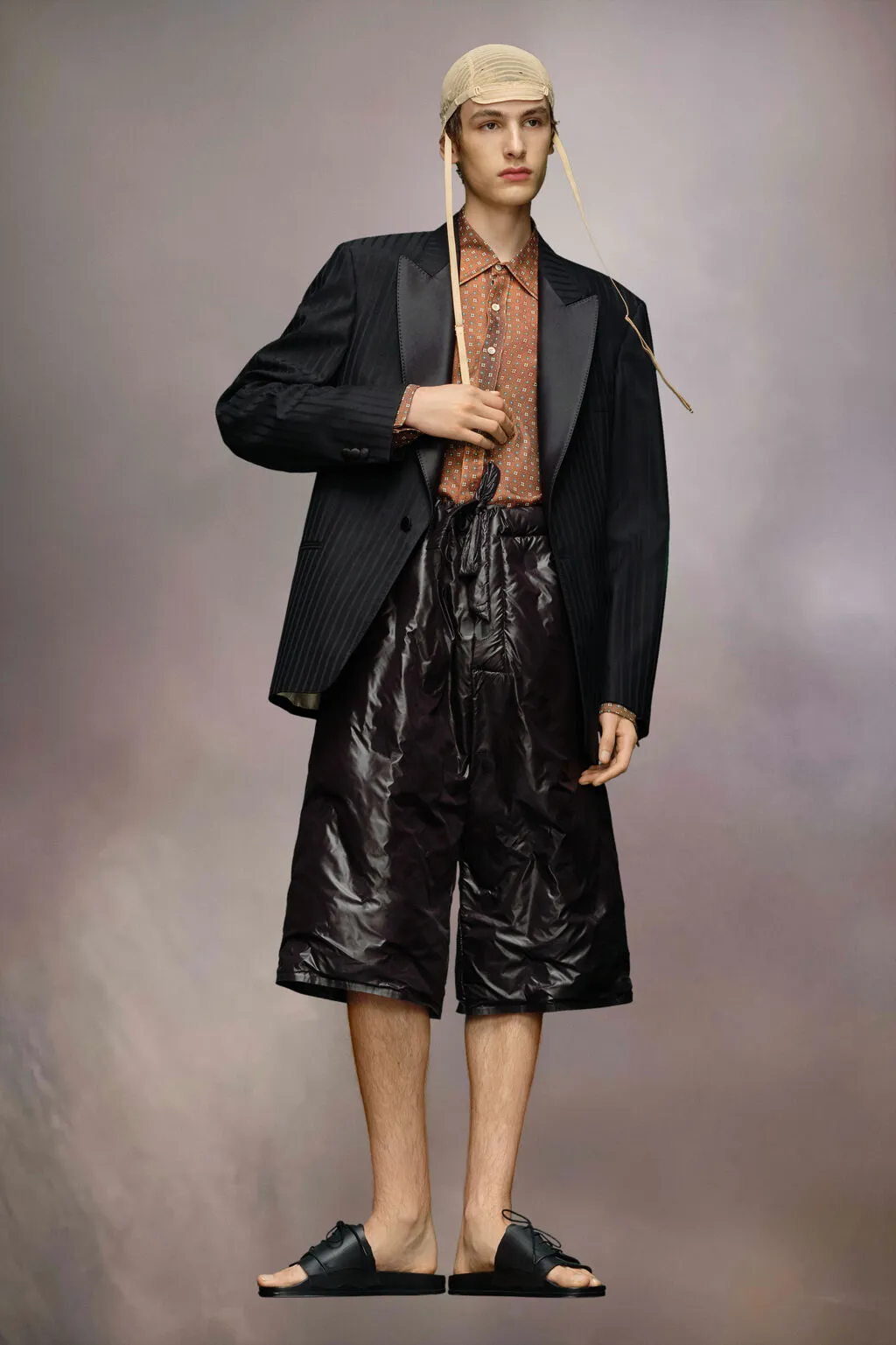 Maison Margiela Striped-Effect Oversize Tuxedo Blazer