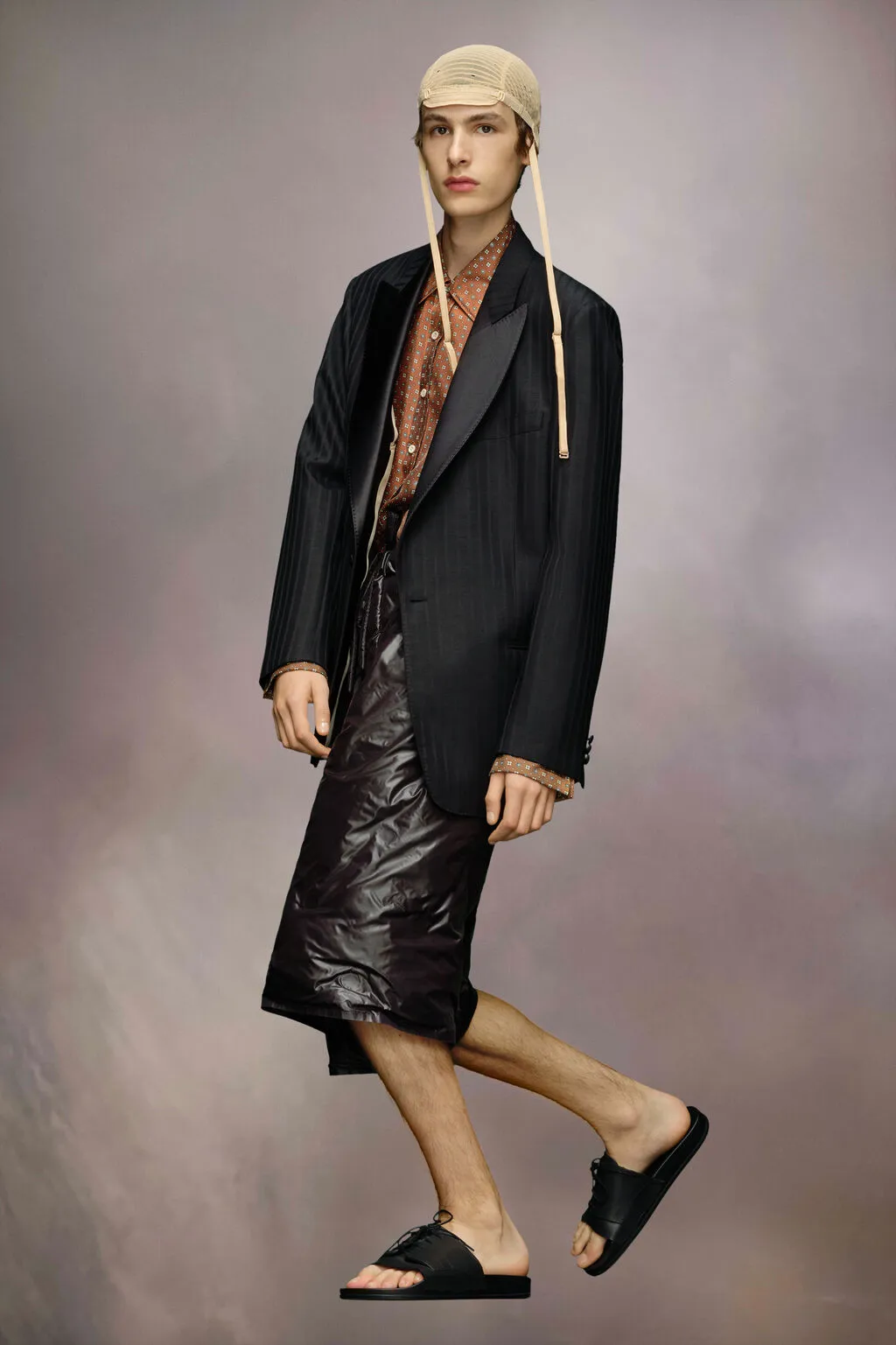 Maison Margiela Striped-Effect Oversize Tuxedo Blazer