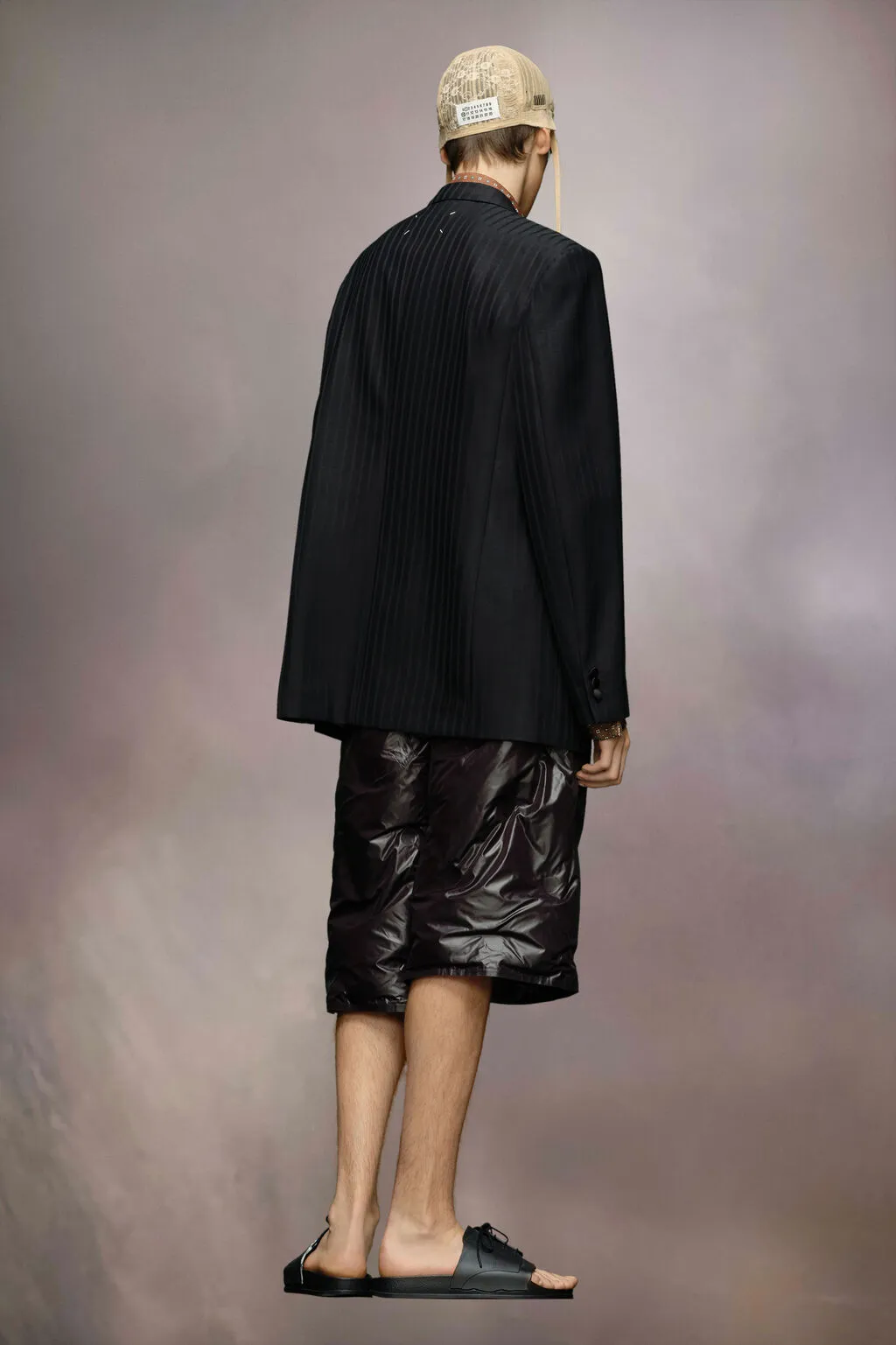 Maison Margiela Striped-Effect Oversize Tuxedo Blazer