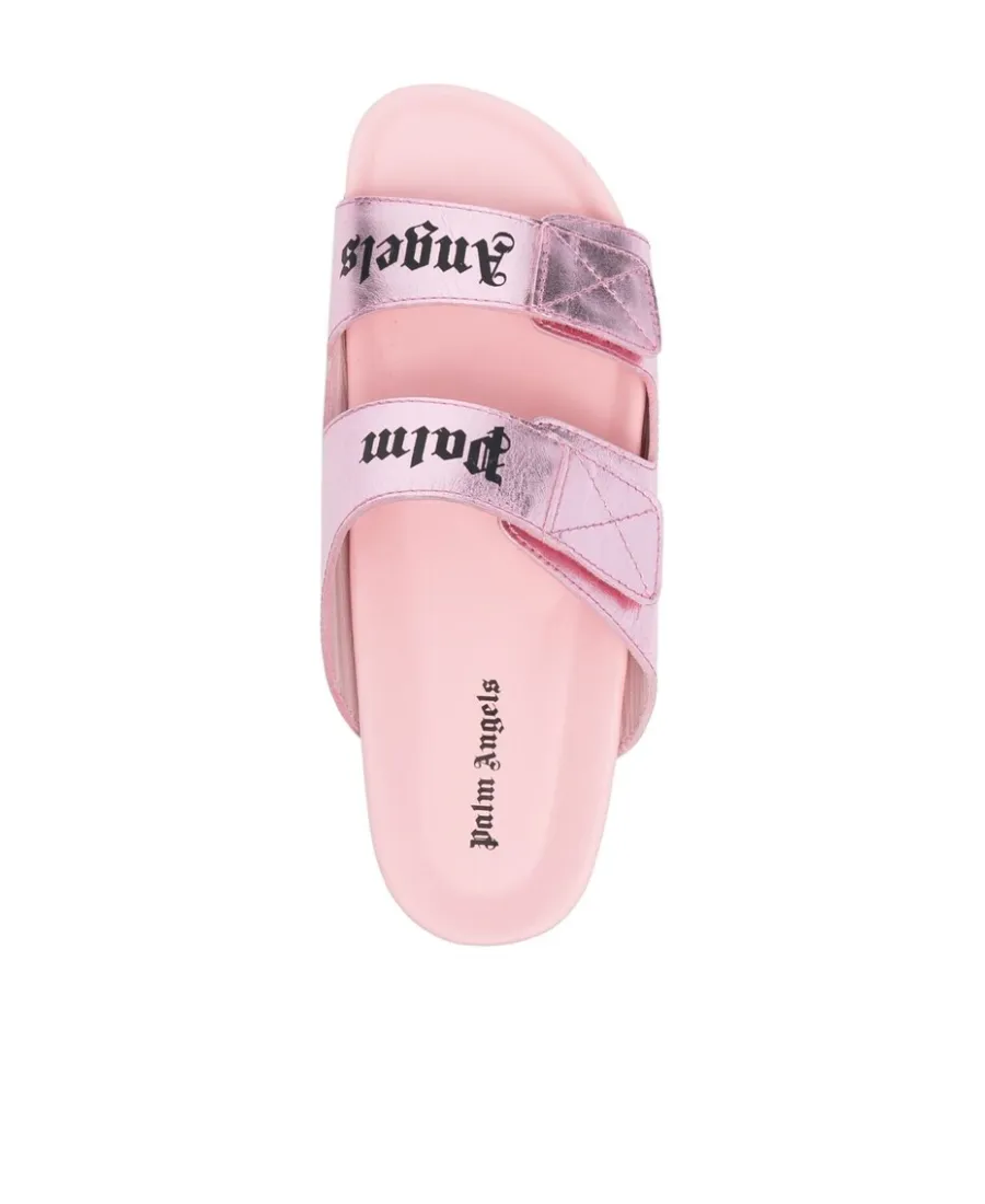 Palm Angels Logo Printed Slip-On Sandals