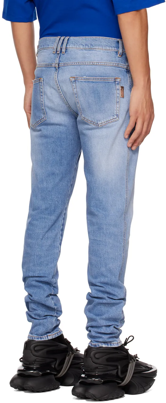 Balmain High-Waist Slim-Fit Jeans