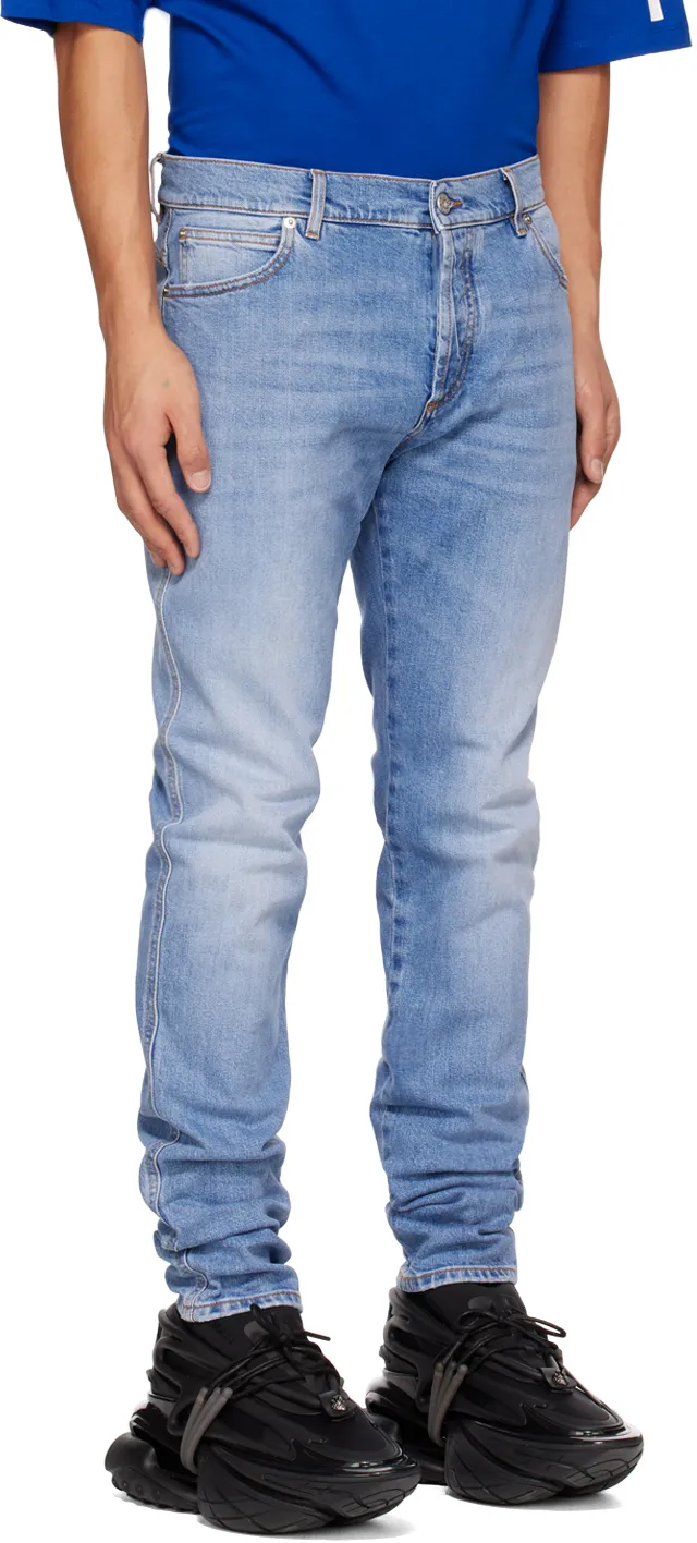 Balmain High-Waist Slim-Fit Jeans