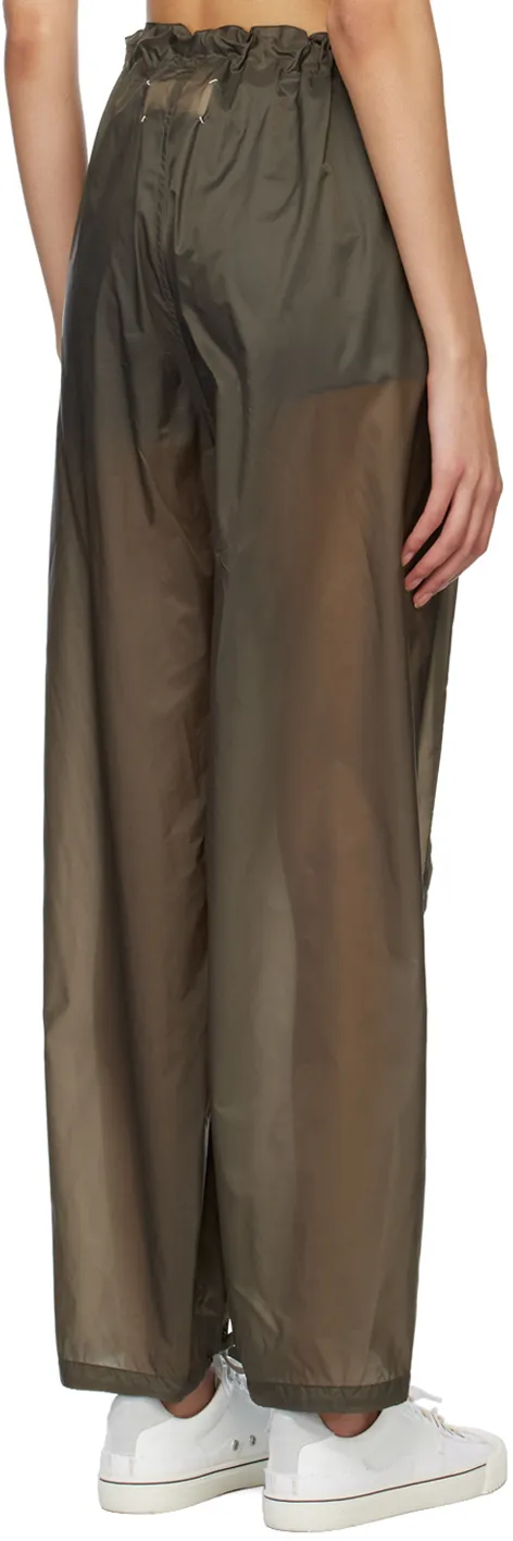 Maison Margiela Four-Stitch Drawstring Draped Trousers