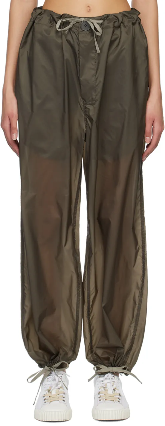 Maison Margiela Four-Stitch Drawstring Draped Trousers