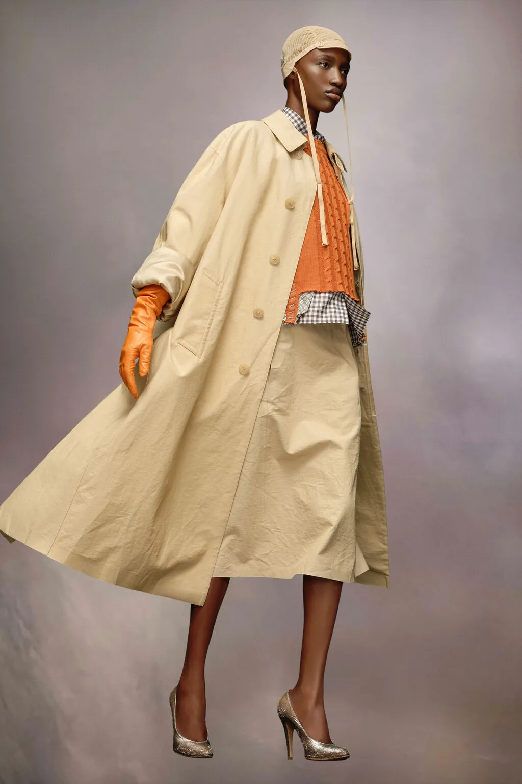 Maison Margiela Single-Breasted Midi Trench Coat