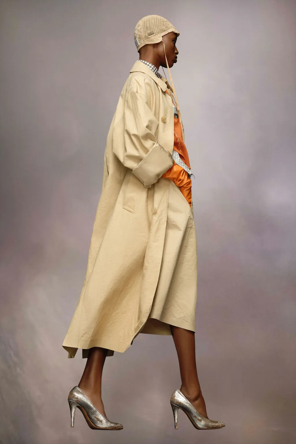 Maison Margiela Single-Breasted Midi Trench Coat