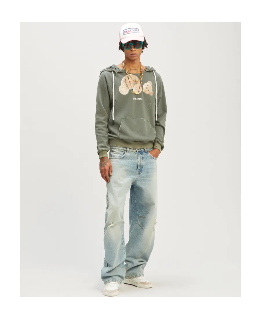 Palm Angels Logo Printed Drawstring Hoodie