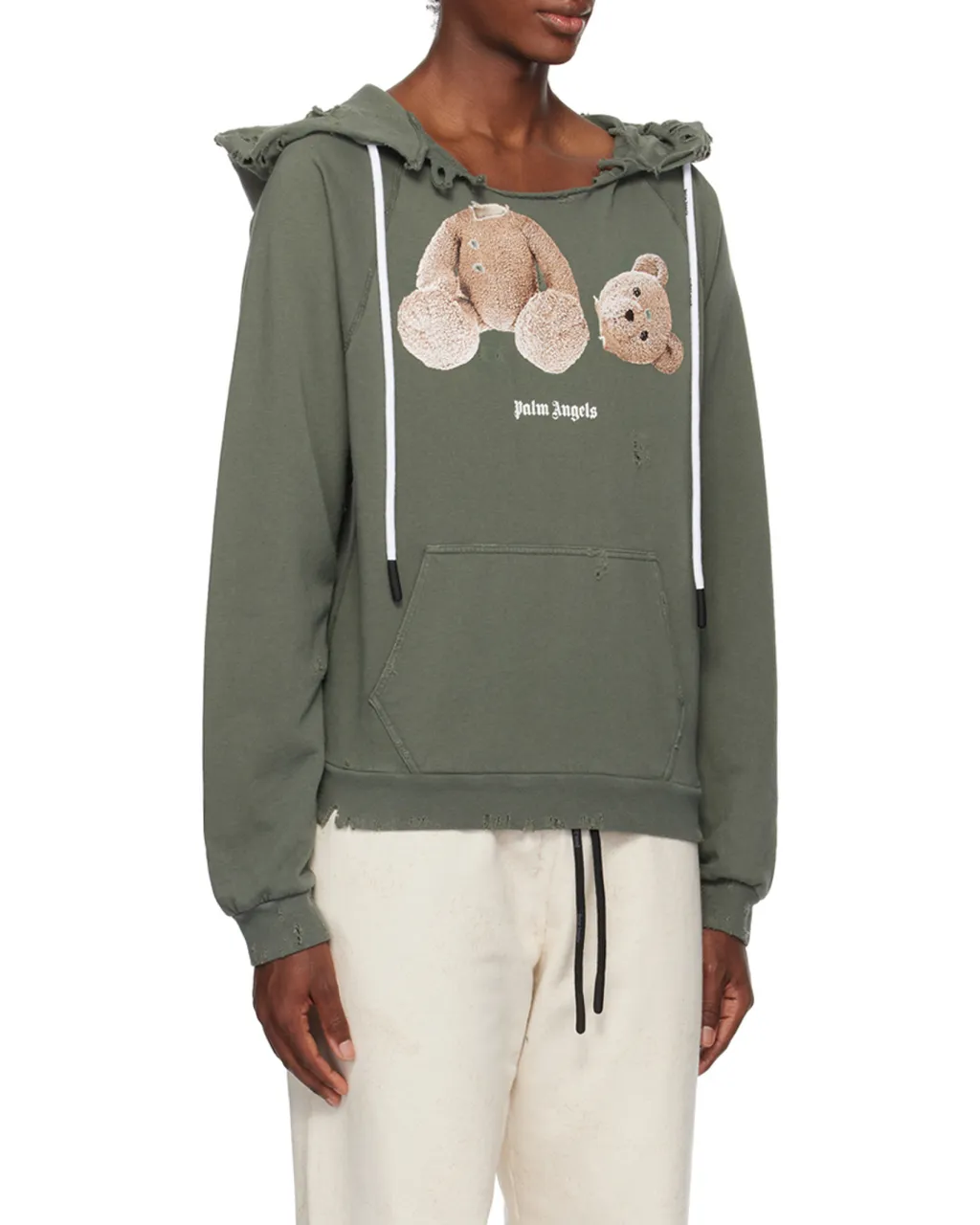 Palm Angels Logo Printed Drawstring Hoodie