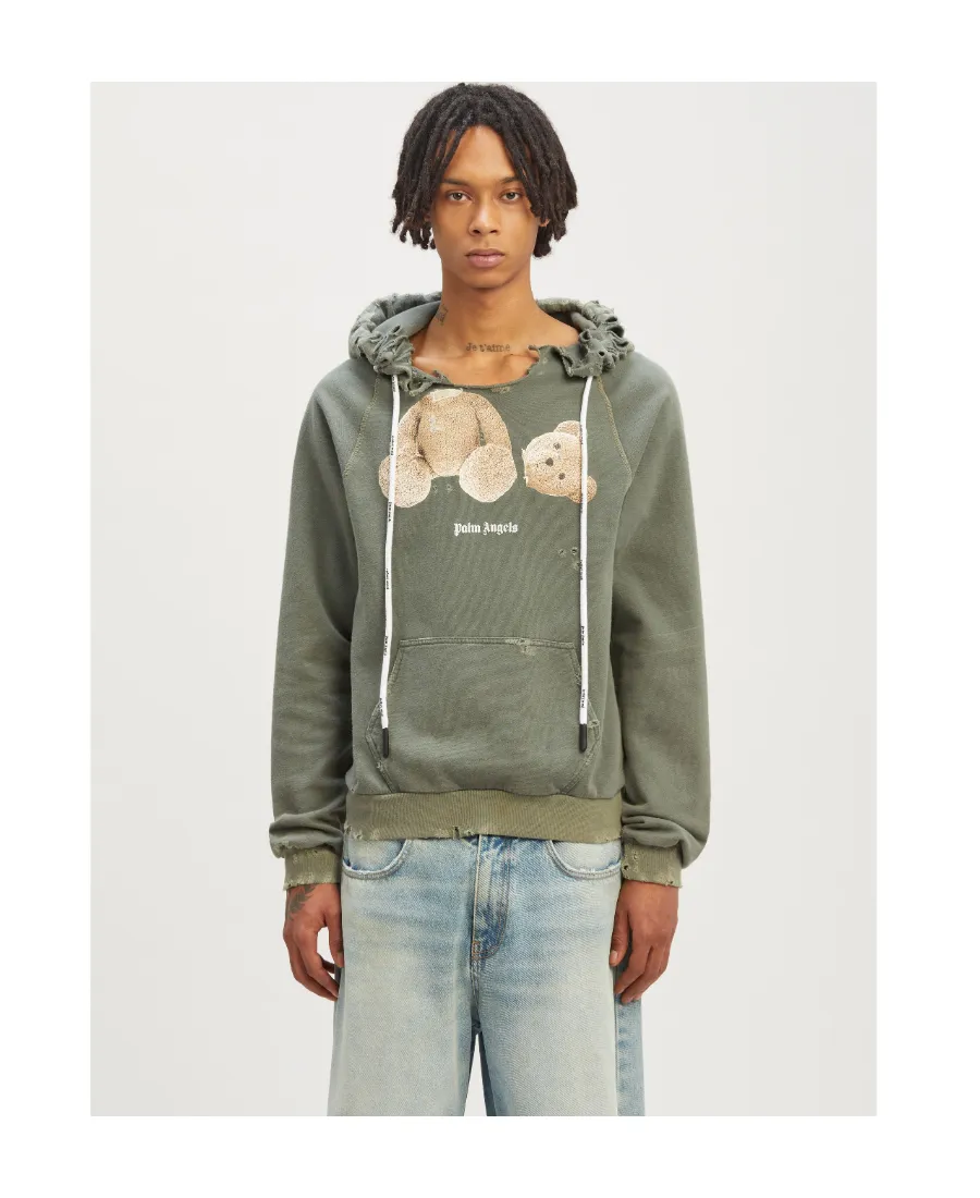 Palm Angels Logo Printed Drawstring Hoodie