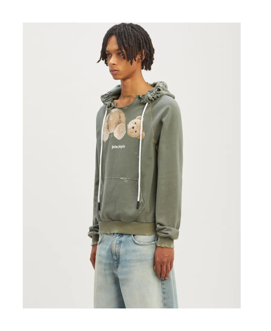 Palm Angels Logo Printed Drawstring Hoodie