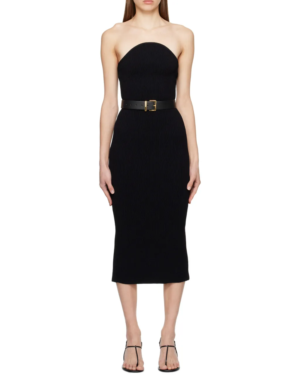 Khaite Off-Shoulder Knitted Dress