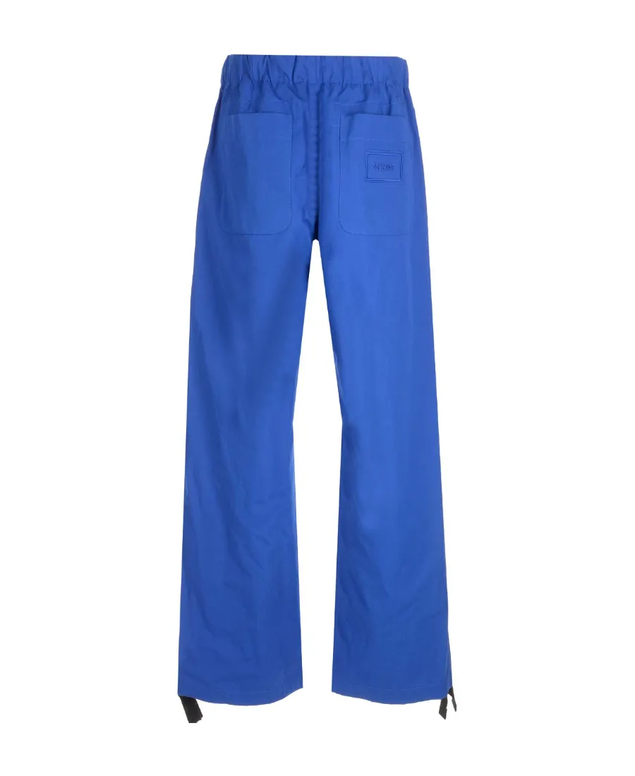 Versace Logo-Embroidered Straight-Leg Drawstring Trousers