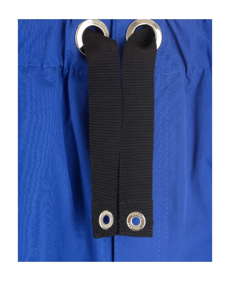 Versace Logo-Embroidered Straight-Leg Drawstring Trousers
