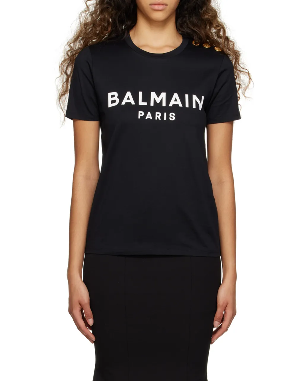 Balmain Logo Printed Crewneck T-Shirt