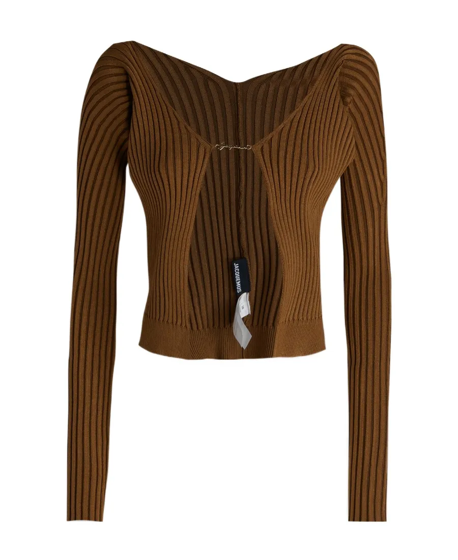 Ribbed-Knit Open-Front Cardigan