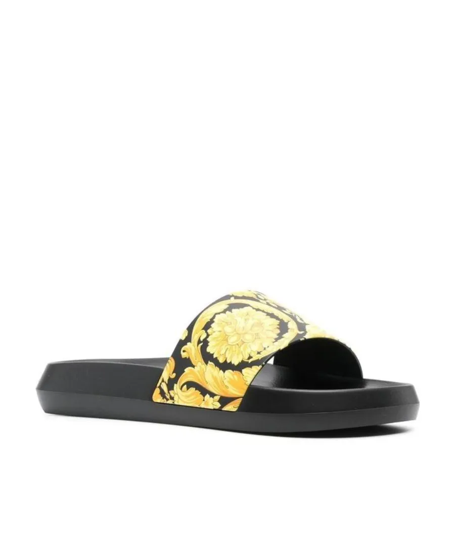 Versace Baroque Printed Slip-On Slides