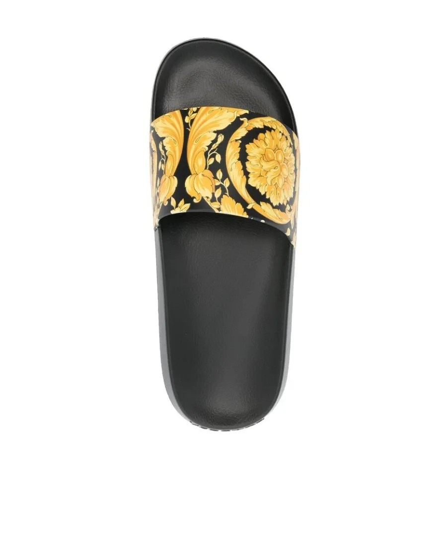 Versace Baroque Printed Slip-On Slides