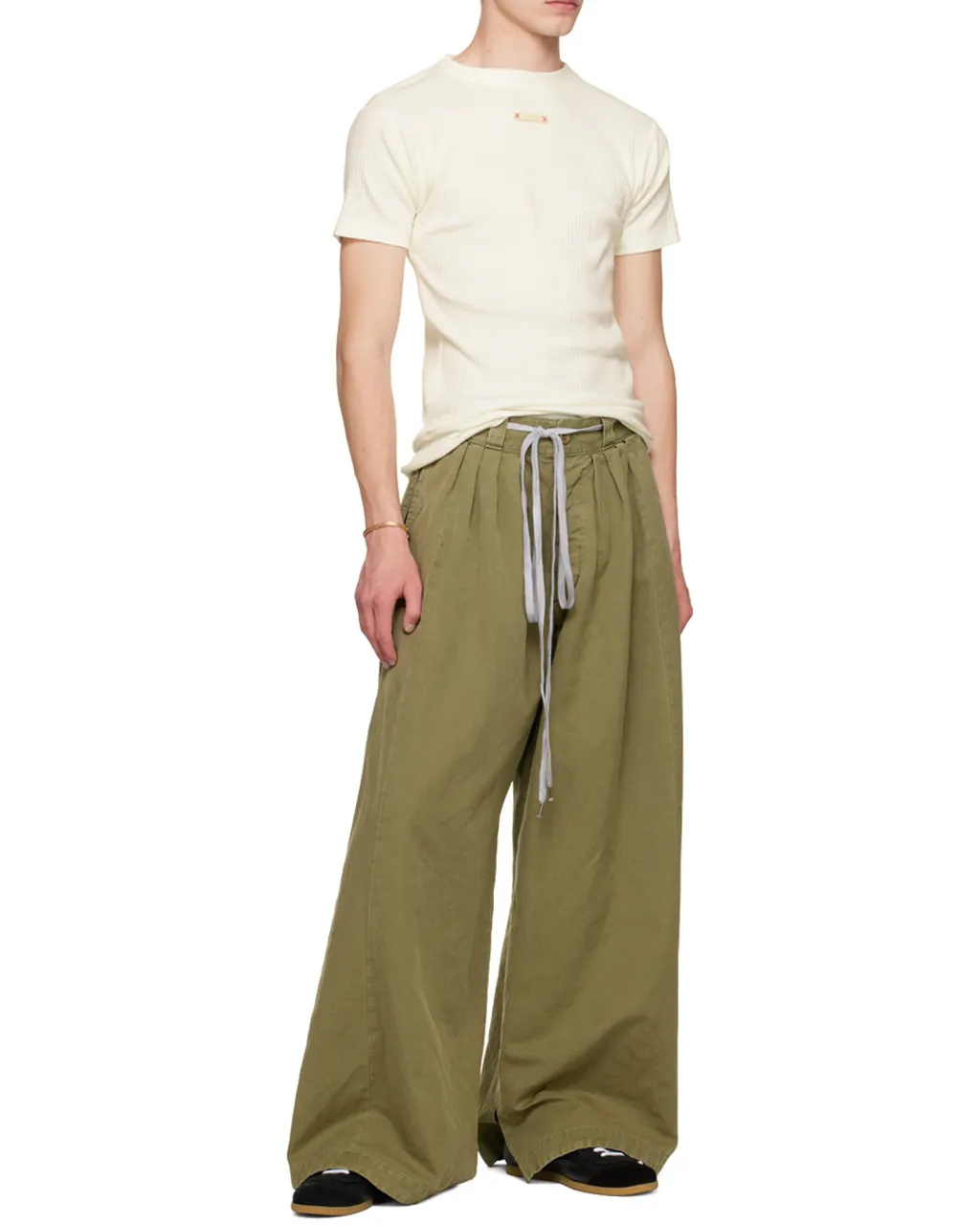 Maison Margiela Logo Patch Knitted T-Shirt