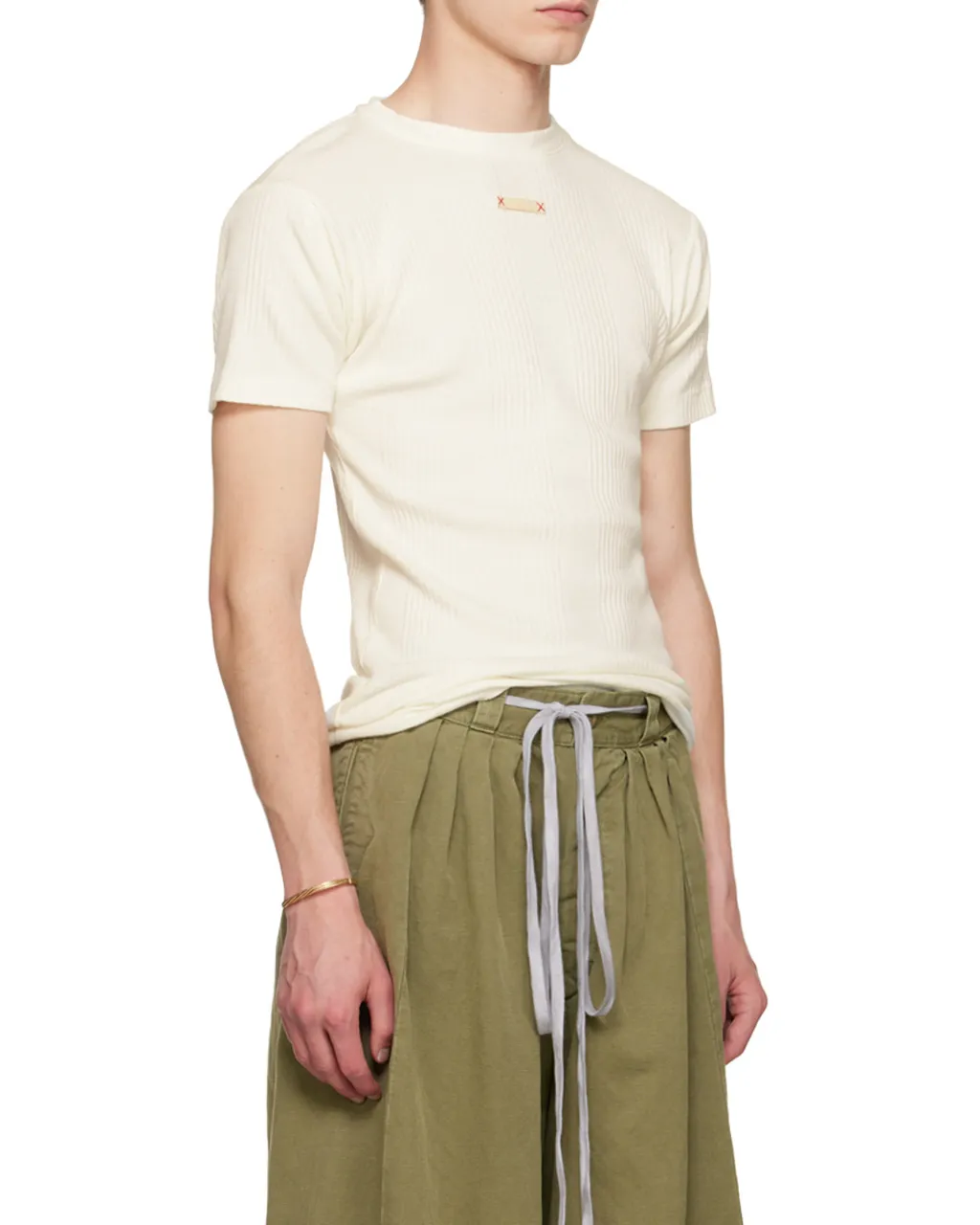 Maison Margiela Logo Patch Knitted T-Shirt