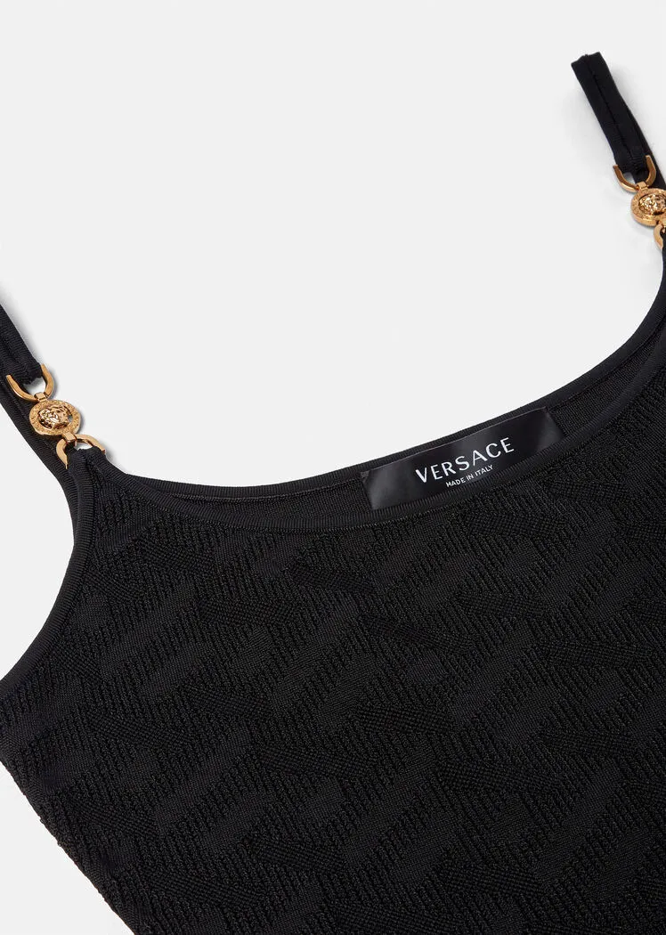 Versace Medusa Plaque Cropped Knitted Top