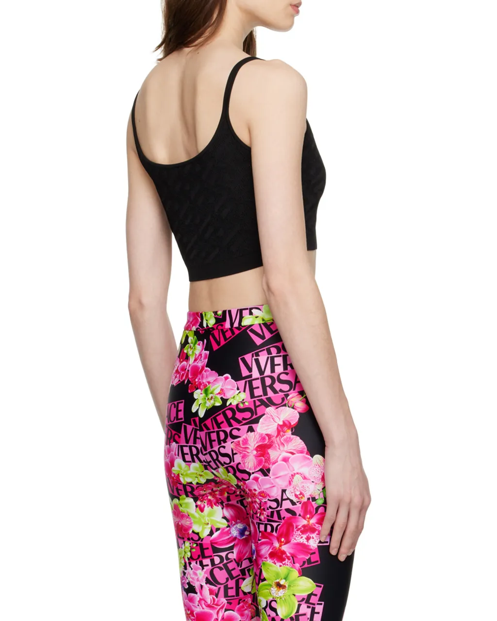 Versace Medusa Plaque Cropped Knitted Top