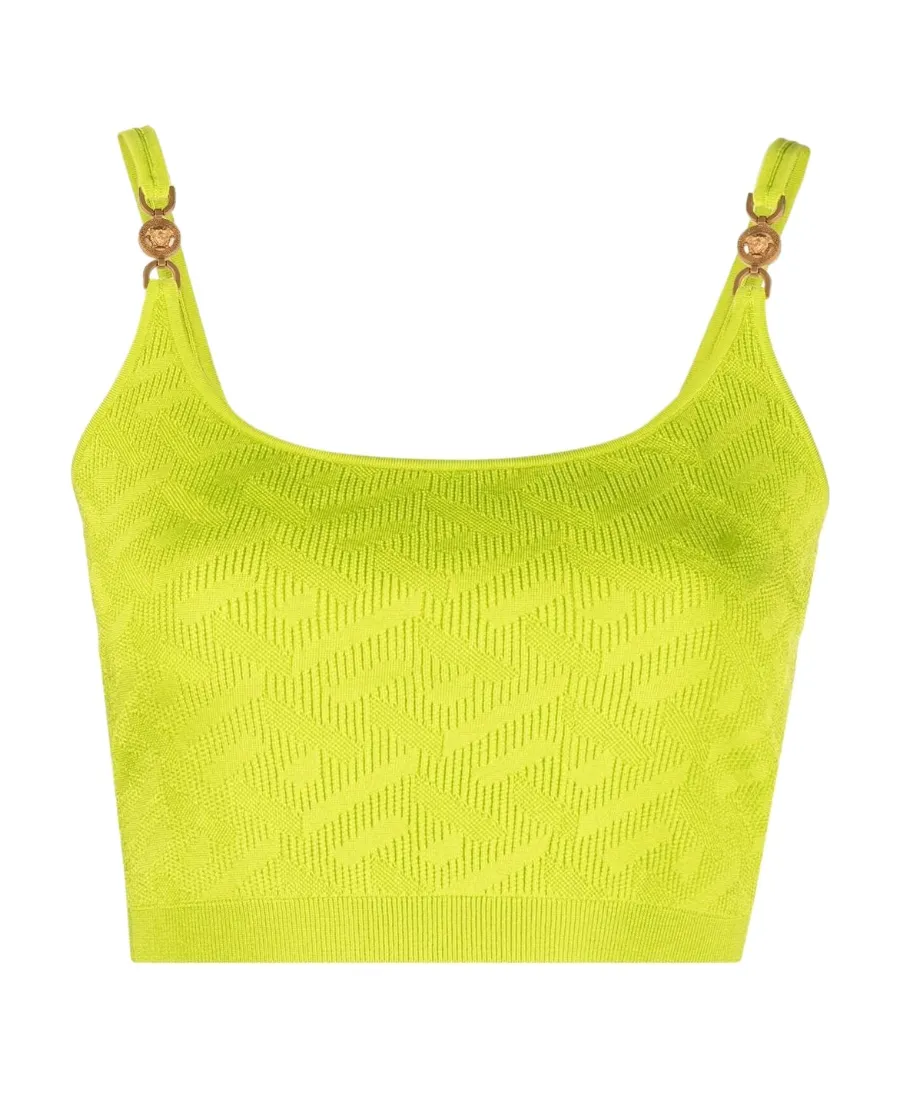 Medusa-Motif Knitted Top