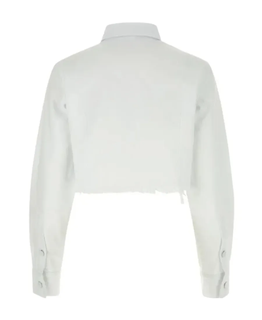 Raf Simons Frayed Hem Cropped Shirt